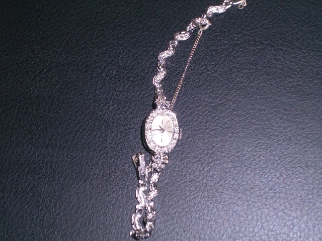 Hamilton 14k white gold watch