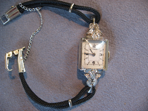 Ladies Wittnauer 14K White Gold Diamond Watch